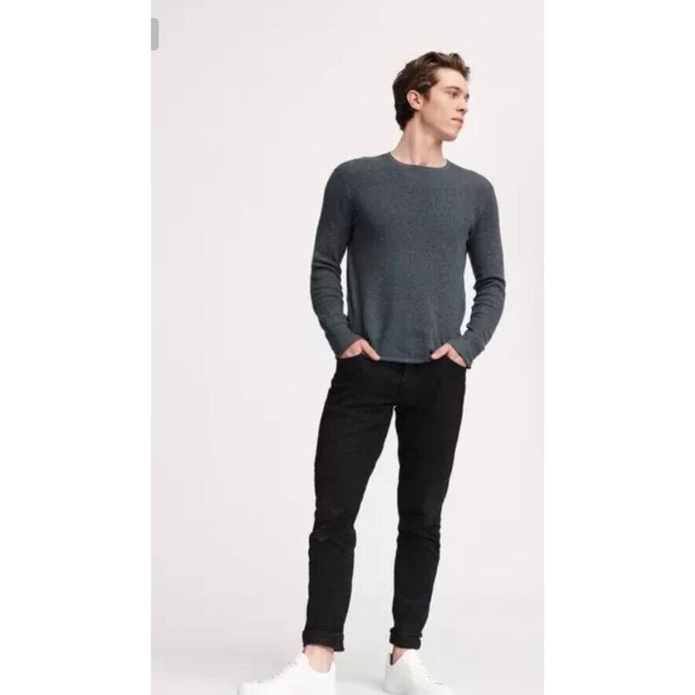 Rag & Bone Men’s Drew Pullover Long‎ Sleeve Gray Crew Neck Sweater SZ XXL